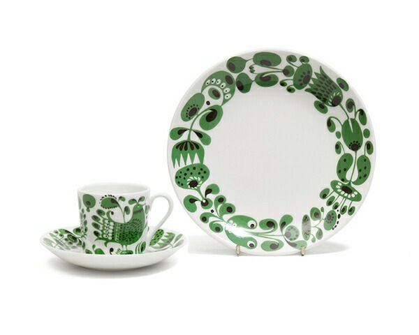 グスタフスベリ（Gustavsberg） チュールチュール/Turtur コーヒーカップ＆ソーサー + プレート 18cm 【復刻版】