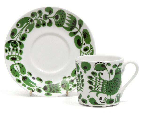 グスタフスベリ（Gustavsberg） チュールチュール/Turtur コーヒーカップ＆ソーサー + プレート 18cm 【復刻版】