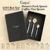 クチポール（Cutipol） GOA/ゴア マットゴールド ティー3点セット(デザートスプーン/デザートフォーク/ティースプーン） ギフトボックス入り