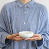 白山陶器 白磁千段 小鉢 12cm