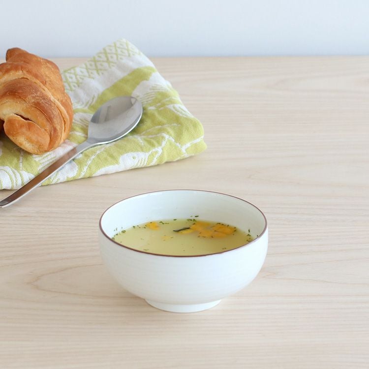 白山陶器 白磁千段 汁碗 12cm | soluno