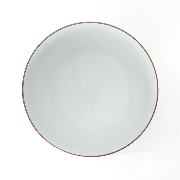 白山陶器 白磁千段 6寸深めん丼 18.5cm