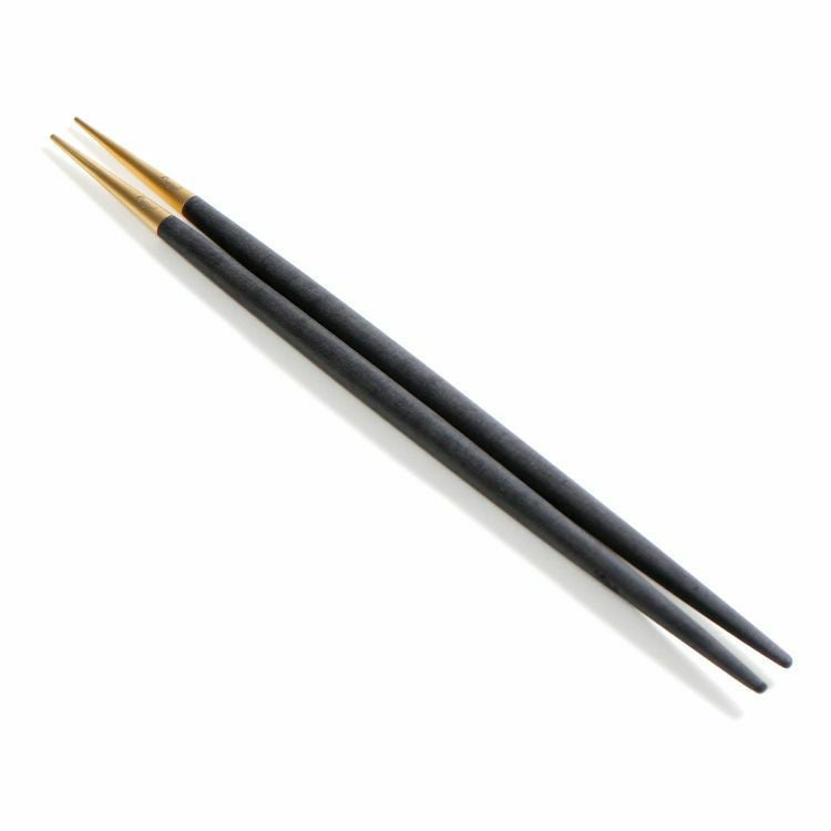 クチポール（Cutipol） GOA/ゴア マットゴールド 箸 + 箸置き 2膳セット ギフトボックス入り