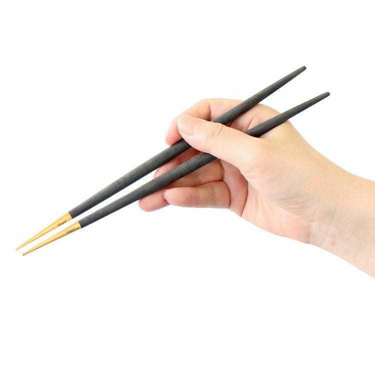 クチポール（Cutipol） GOA/ゴア マットゴールド 箸 + 箸置き 2膳セット ギフトボックス入り