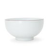 白山陶器 白磁千段 5寸深めん丼 16cm