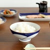 白山陶器 ねじり梅 4.2寸飯碗 青