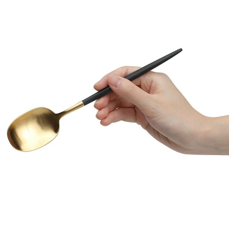 クチポール（Cutipol） ナウ/NAU ブラックマットゴールド ディナースプーン