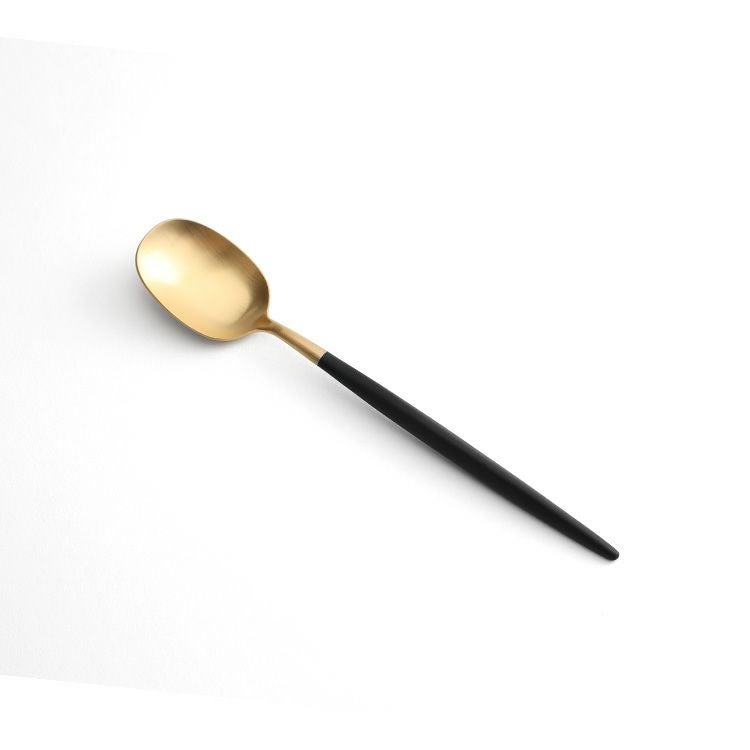クチポール（Cutipol） ナウ/NAU ブラックマットゴールド デザートスプーン