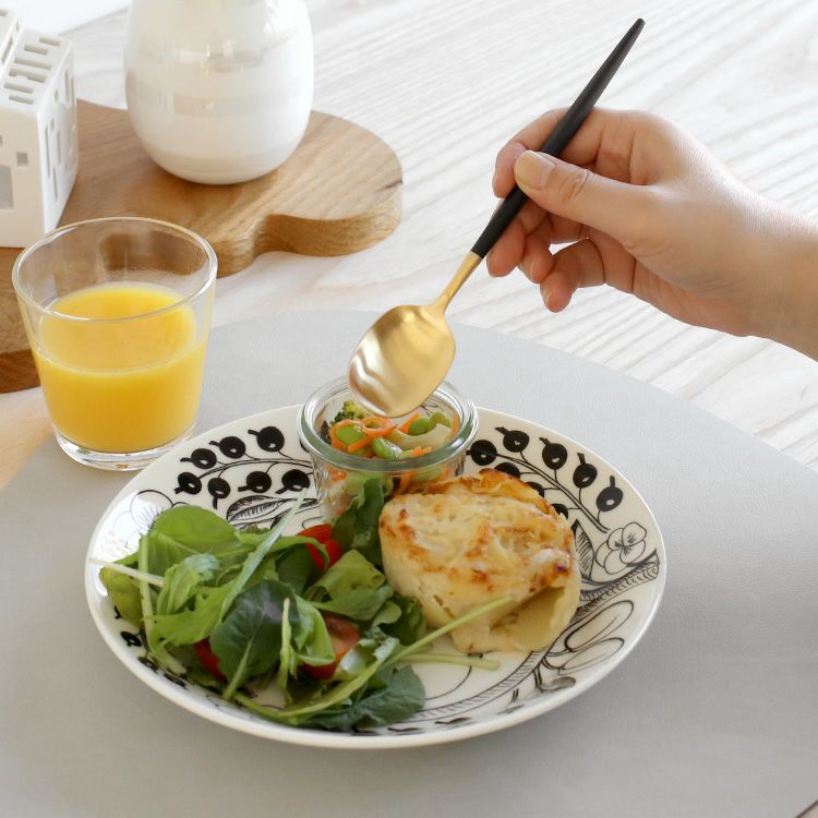 クチポール（Cutipol） ナウ/NAU ブラックマットゴールド デザートスプーン