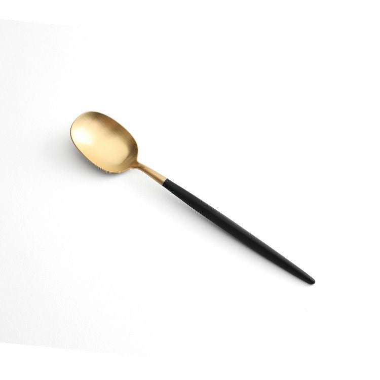 クチポール（Cutipol） ナウ/NAU ブラックマットゴールド デザート6点セット 化粧箱付