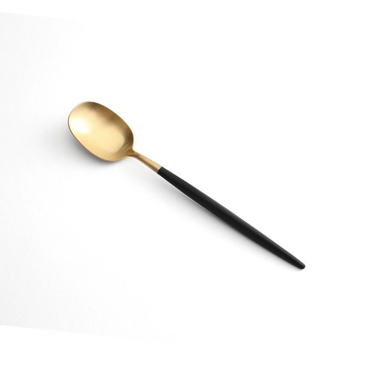 クチポール（Cutipol） ナウ/NAU ブラックマットゴールド デザート8点セット 化粧箱付