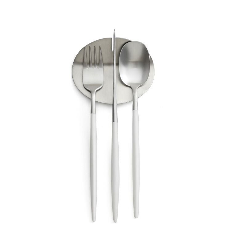 クチポール（Cutipol） ナウ/NAU ホワイト デザート3点＆カトラリーレスト1点