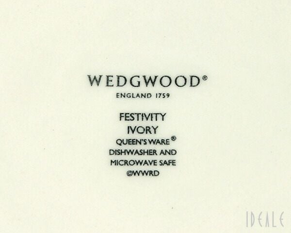 ウェッジウッド（WEDGWOOD） フェスティビティ/FESTIVITY アイボリー スーププレート 23cm