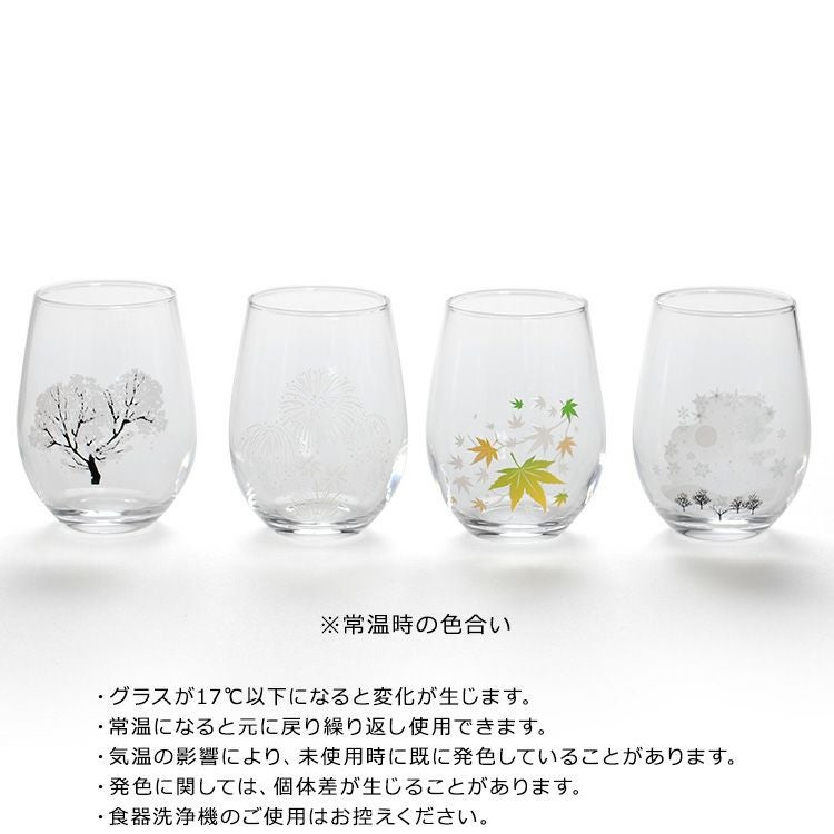 丸モ高木陶器 クリア 冷感 フリーグラス 4点セット