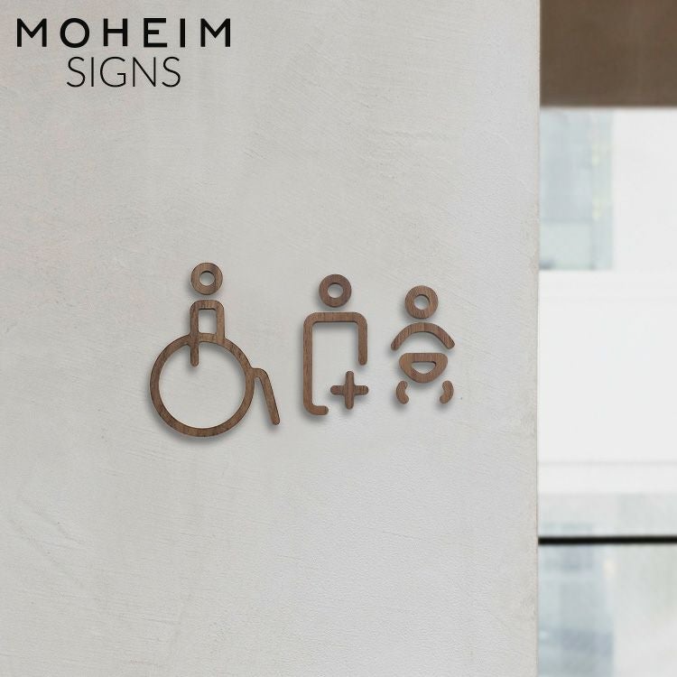 モヘイム（MOHEIM） サインズ/SIGNS 天然木 ピクトグラムA | soluno