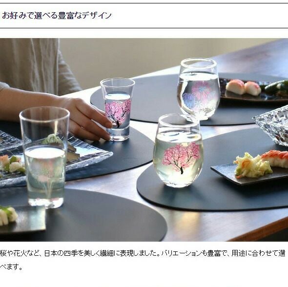 丸モ高木陶器 冷感桜 煎茶 グラス