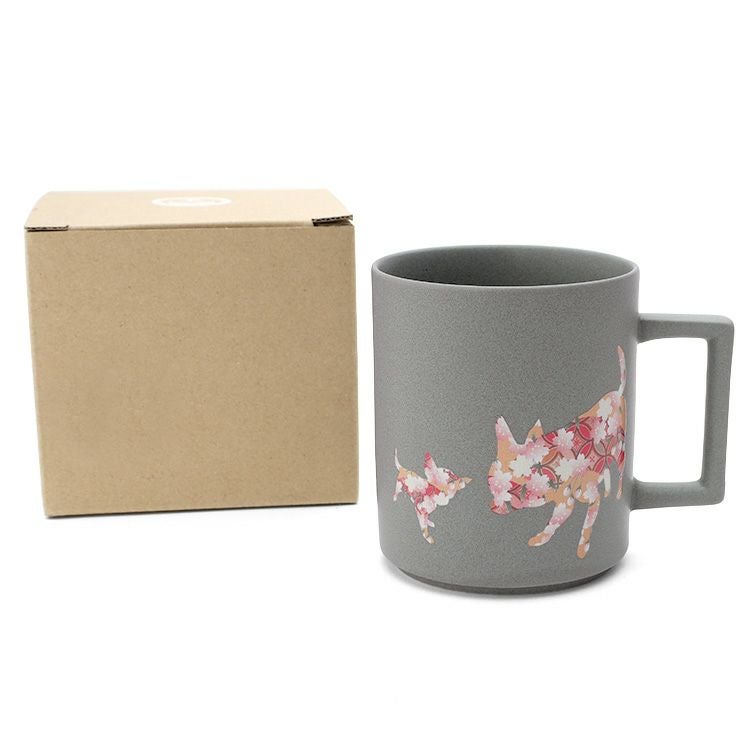 丸モ高木陶器 マットライトグレー 温感マグカップ