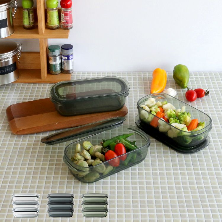 ライクイット（like-it） 調理ができる保存容器 M（3個組）