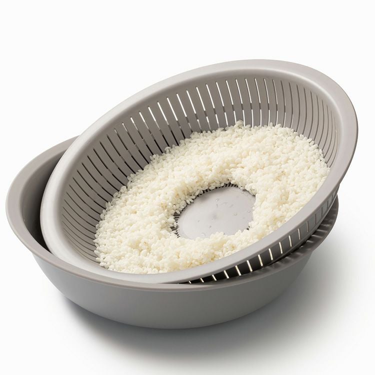 ライクイット（like-it） 米とぎにも使えるザルとボウル 浅型
