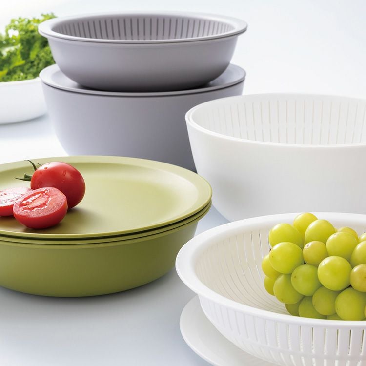 ライクイット（like-it） 米とぎにも使えるザルとボウル 浅型