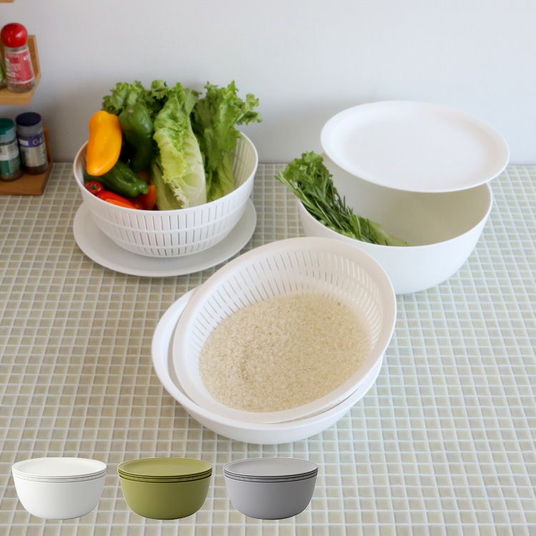 ライクイット（like-it） 米とぎにも使えるザルとボウル 6点セット