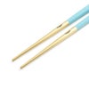 クチポール（Cutipol） クーベ/KUBE ターコイズマットゴールド 箸 + 箸置きセット