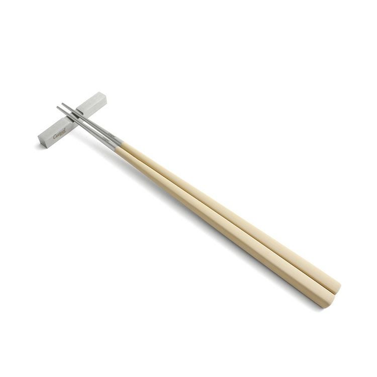 クチポール（Cutipol） クーベ/KUBE アイボリー 箸 + 箸置きセット