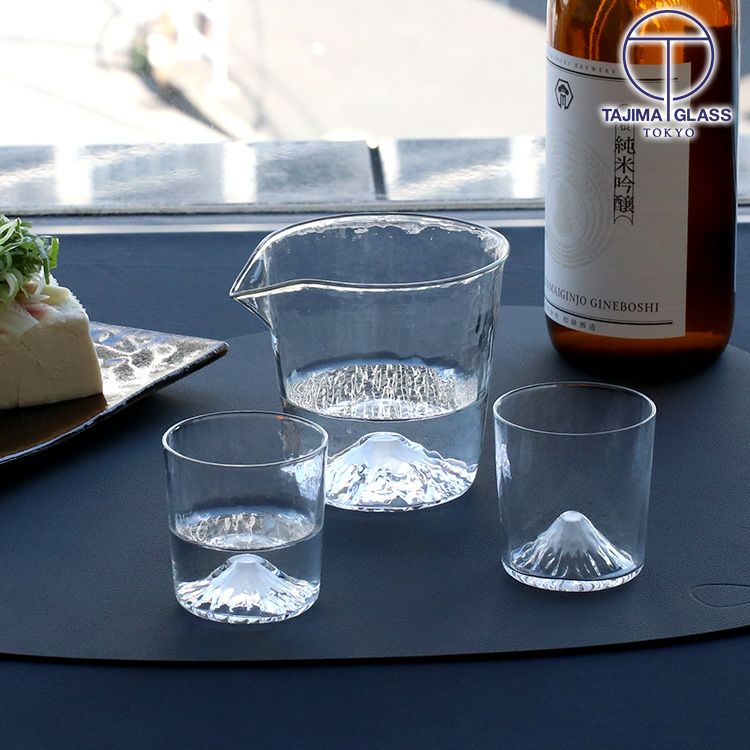 藍花×田島硝子 富士山 冷酒セット
