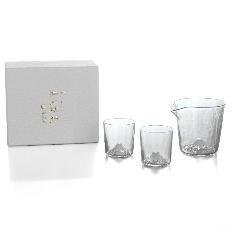 藍花×田島硝子 富士山 冷酒セット