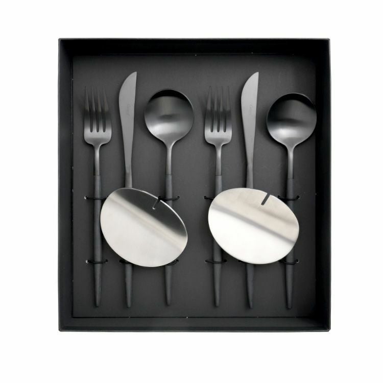 クチポール（Cutipol） ゴア/GOA オールブラック ディナー8点セット 化粧箱付