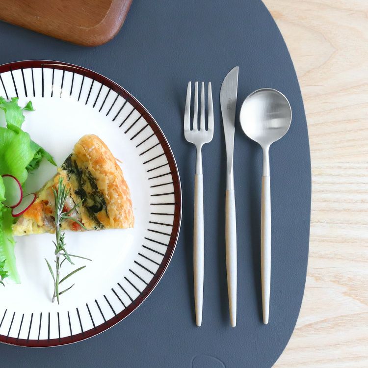 クチポール（Cutipol） ゴア/GOA ライトアイボリー デザート3点セット