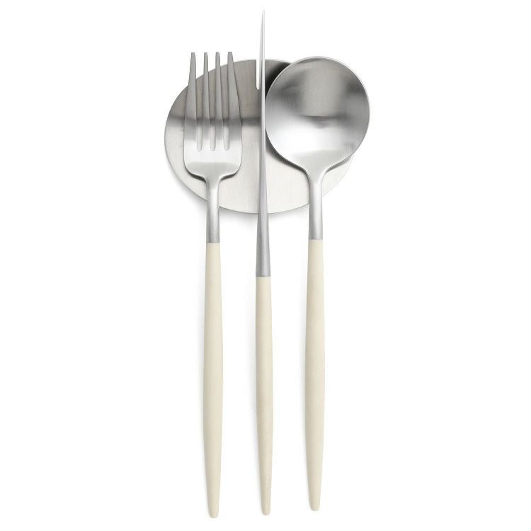 クチポール（Cutipol） ゴア/GOA ライトアイボリー ディナー3点＆カトラリーレスト1点