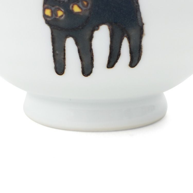 藍花 三猫さんぽ 飯碗 茶碗