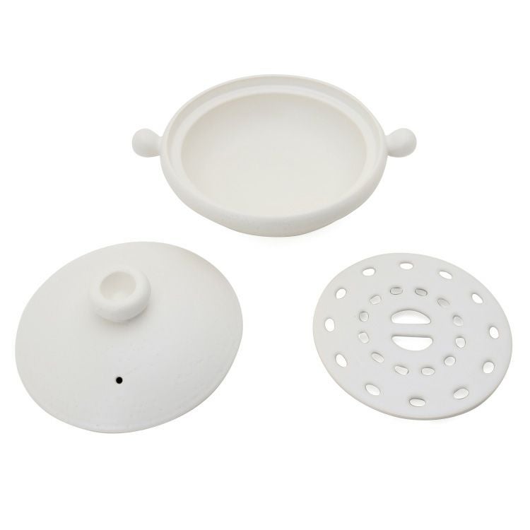 弥生陶園 丸土鍋（むしスノコ付き）